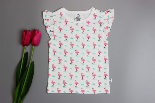 Flamingo Cap Sleeve T-Shirt-imababywear