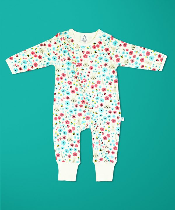 Flora And Fauna Long Sleeve Zipsuit-imababywear