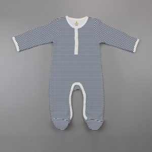 Sapphire Stripes Button Growsuit-imababywear