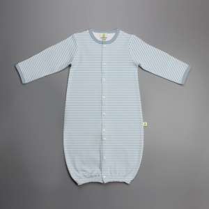 Cool Blue Stripes Convertible Sleepsuit-imababywear