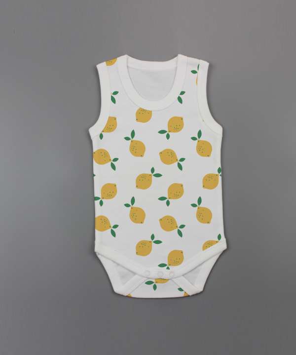 Little Lemons Sleeveless Bodysuit-imababywear