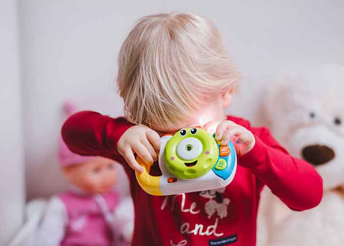 baby playing with toys