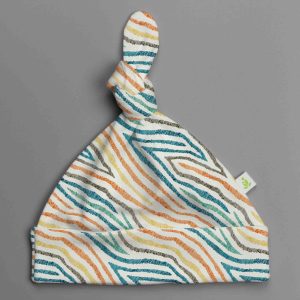 Motley Stripes Knotted Beanie-imababywear