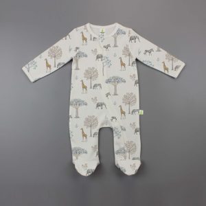 Forest Friends Long Sleeve Zipsuit With Feet-imababywear