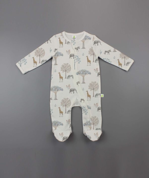 Forest Friends Long Sleeve Zipsuit With Feet-imababywear