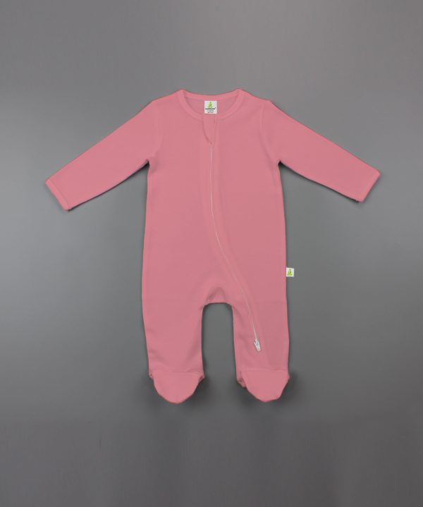 Strawberry Long Sleeve Zipsuit With Feet-imababywear