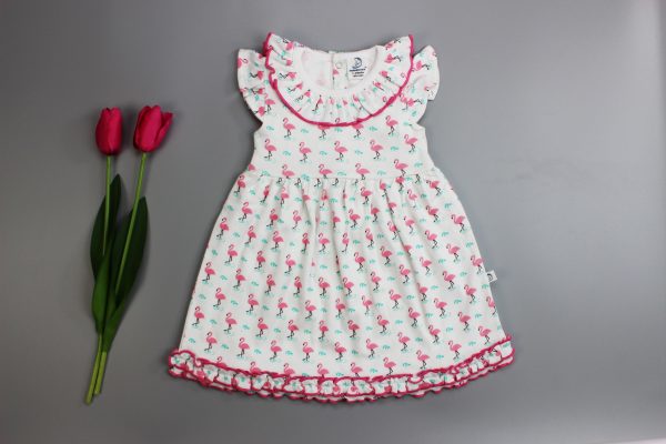 Miss Flamingo Knitted Frill Gown-imababywear