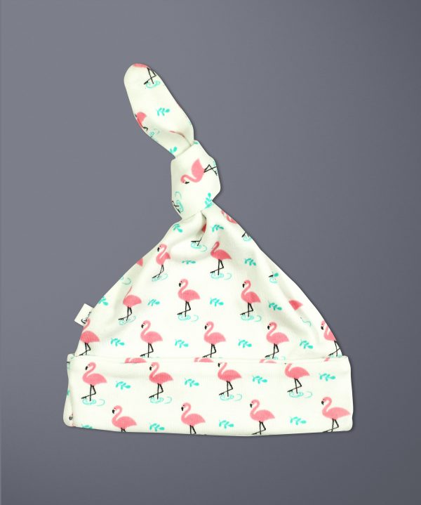 Miss Flamingo Knotted Beanie-imababywear