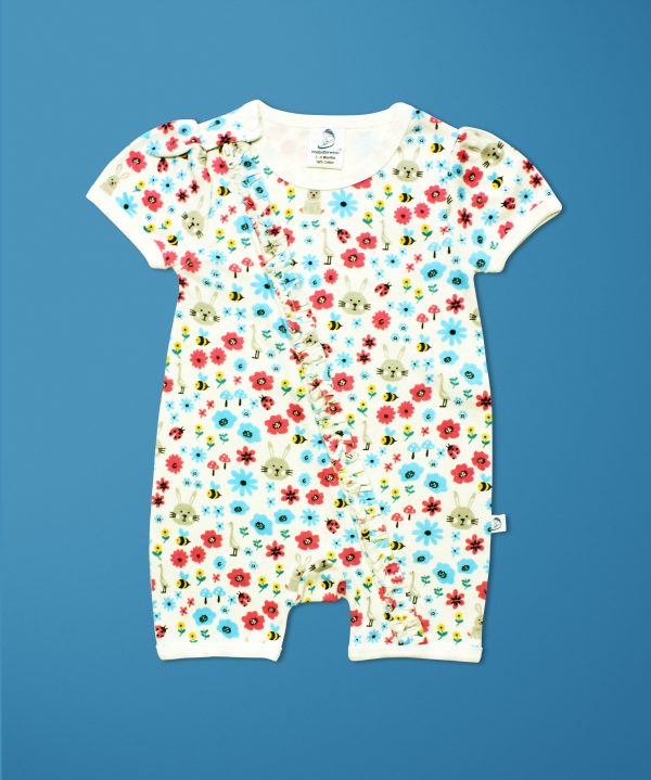 Flora And Fauna Short Sleeve Zipsuit-imababywear