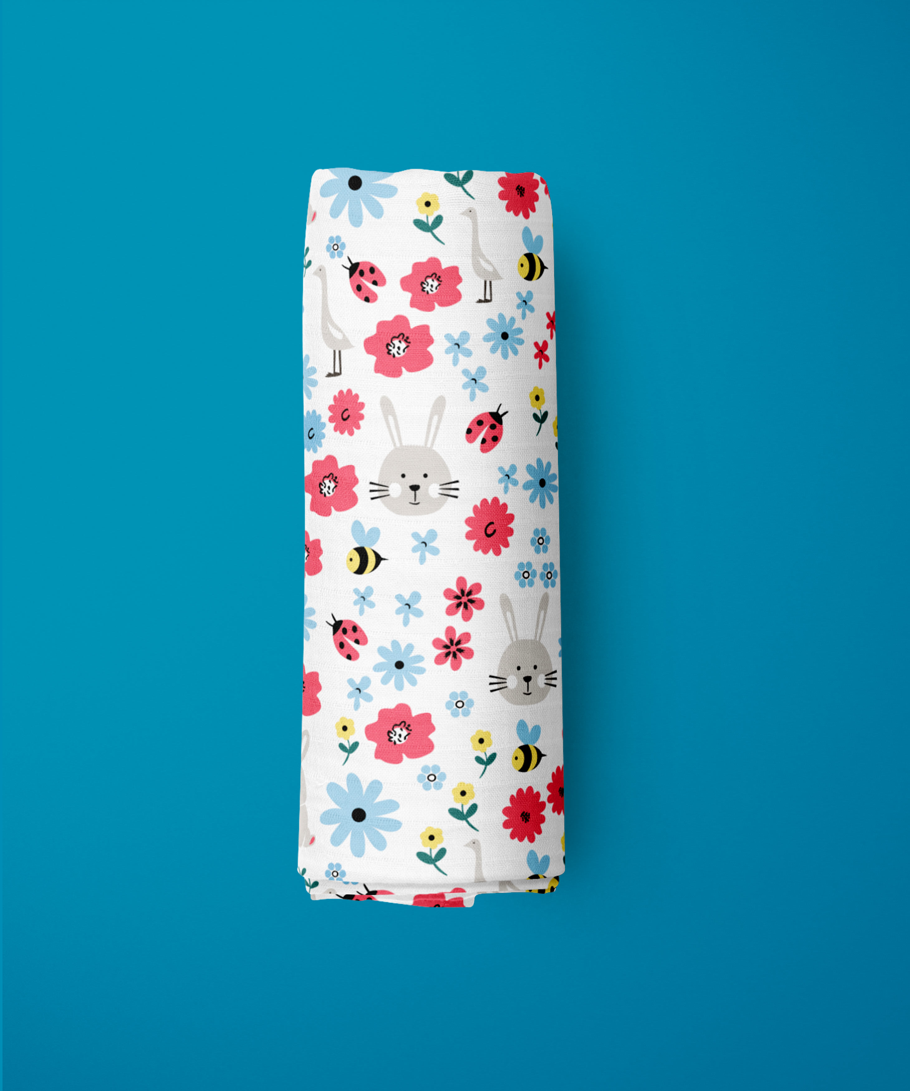 floral muslin wrap