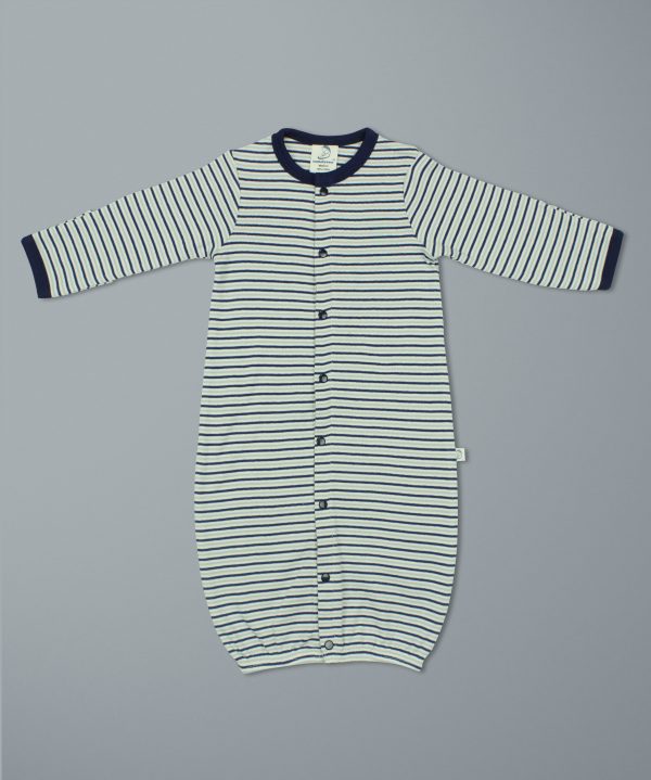Nautical Stripes Convertible Sleepsuit-imababywear