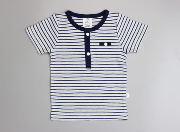 Nautical Stripes Henley Tee-imababywear