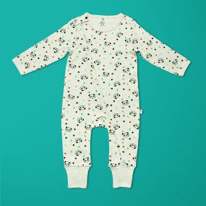 Little Panda Long Sleeve Zipsuit-imababywear