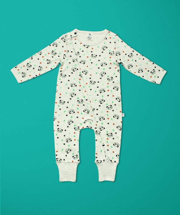 Little Panda Long Sleeve Zipsuit-imababywear