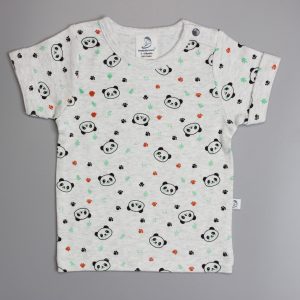 Little Panda Roll-Up Sleeve T-Shirt-imababywear