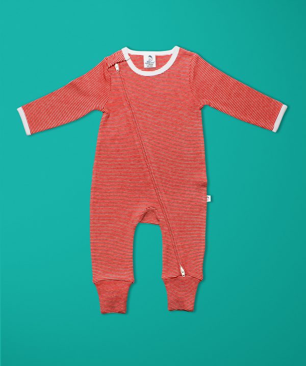 Raspberry Long Sleeve Zipsuit-imababywear