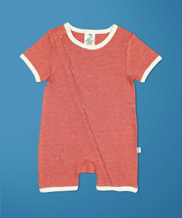 Raspberry Short Sleeve Zipsuit-imababywear