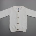 White Knitted Cardigan-imababywear