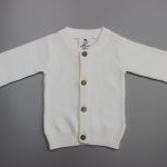White Knitted Cardigan-imababywear
