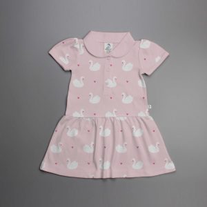 Geese Love Knitted Peterpan Dress-imababywear