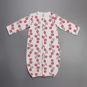 Red Blossom Convertible Sleepsuit-imababywear