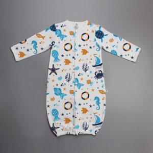 Marine Life Convertible Sleepsuit-imababywear