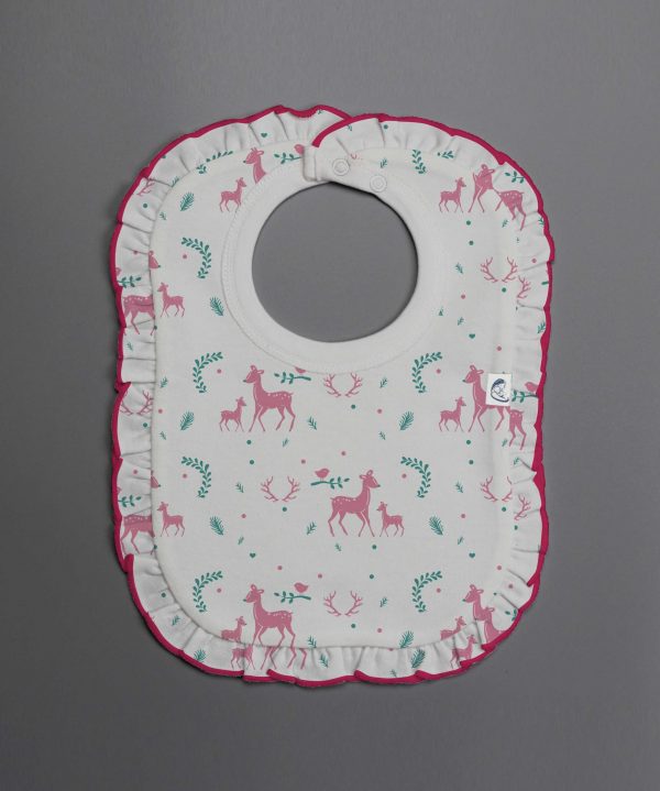 Woodland Deer frill bib-imababywear