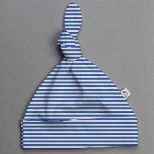 Blue Stripes knotted beanie-imababywear