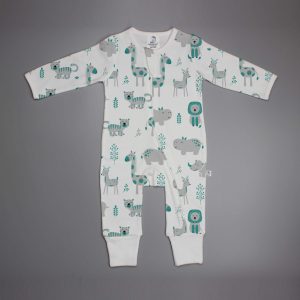 Animal Kingdom long sleeve zipsuit-imababywear