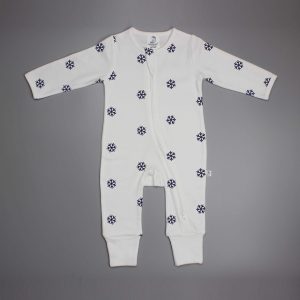 Snow Flakes long sleeve zipsuit-imababywear