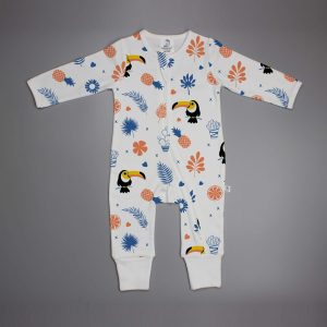 Toucan Forest long sleeve zipsuit-imababywear
