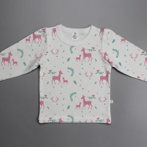 Woodland Deer puff sleeve T-shirt-imababywear