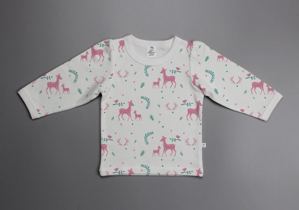 Woodland Deer puff sleeve T-shirt-imababywear