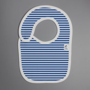 Blue Stripes reversible bib-imababywear