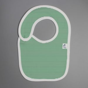 Green Stripes reversible bib-imababywear