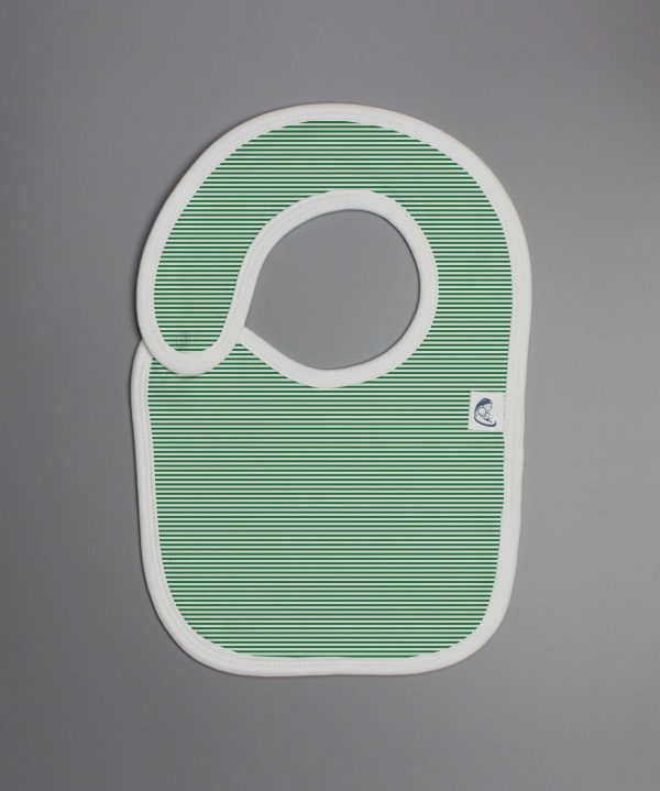 Green Stripes reversible bib-imababywear