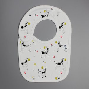 Madagascar Zebra reversible bib-imababywear