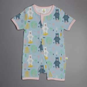 Arctic Bear shorts leeve zipsuit-imababywear