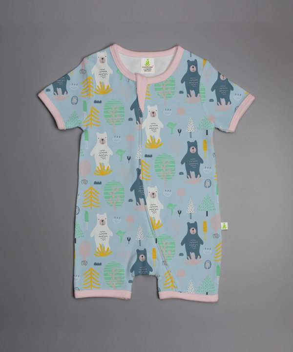 Arctic Bear shorts leeve zipsuit-imababywear