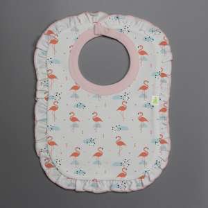 Caribbean Flamingo Frill Bib-imababywear