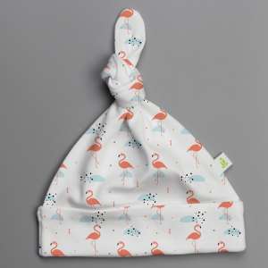 Caribbean Flamingo knotted beanie-imababywear