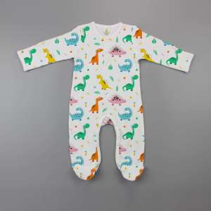 Dino Land Button Growsuit-imababywear