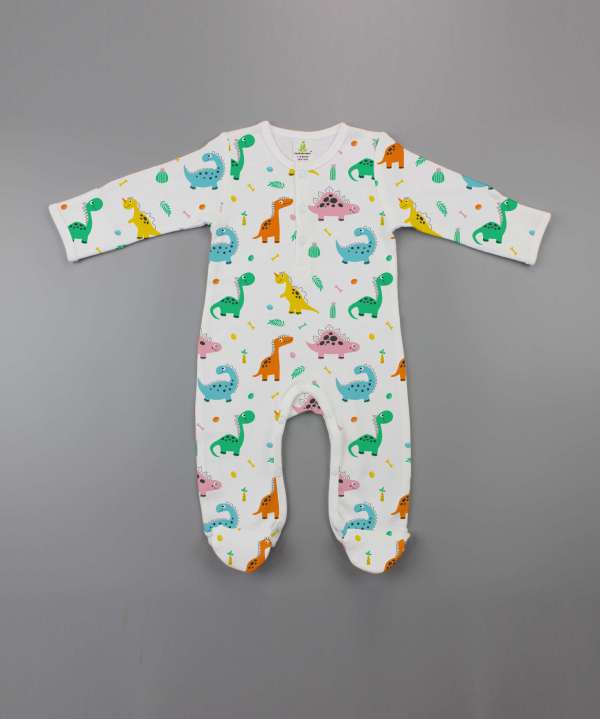 Dino Land Button Growsuit-imababywear