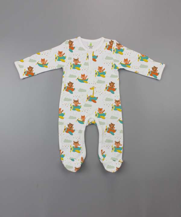 Flying squad Button Growsuit-imababywear
