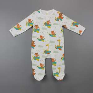 Flying squad Long Sleeve Zipsuit with Feet-imababywear