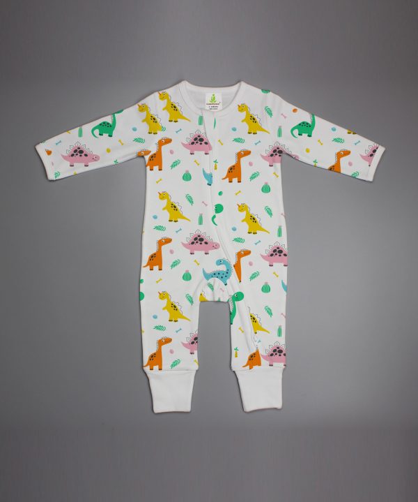 Dino Land Long Sleeve Zipsuit-imababywear