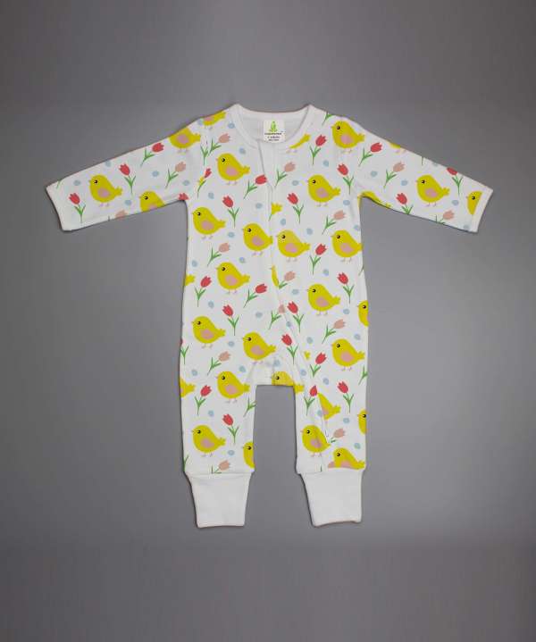 Little Birdies Long sleeve Zipsuit-imababywear