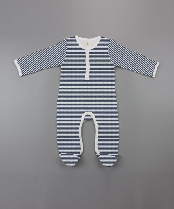 Sapphire Stripes Button Growsuit-imababywear