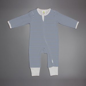 Sapphire Stripes Long sleeve Zipsuit-imababywear