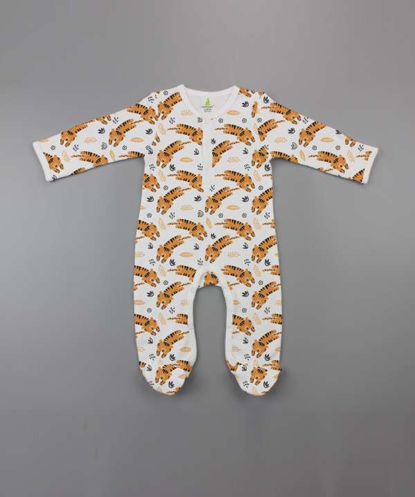 Tiger cubs Button Growsuit-imababywear